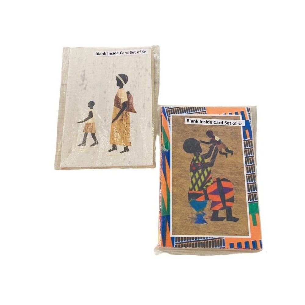 12 New Blank Inside Notecard and Envelope 6" x4"  2‎ Different Patterns